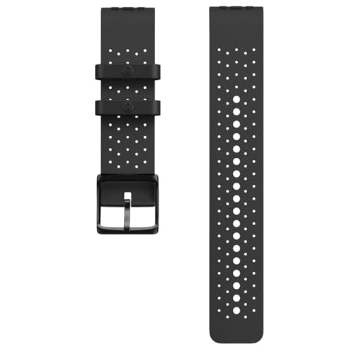 MUXUMAO 22mm Weiche Silikon Gummi Uhrenarmband Männer Frauen Sport Handgelenk Band Universal Atmungsaktive Band(Black) von MUXUMAO