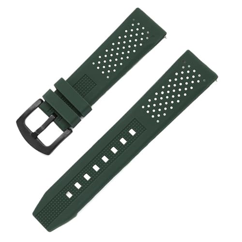 MUXUMAO Allgemeines Gummiband 20mm 22mm Weiches Silikon-Uhrenarmband for Damen und Herren(Green,22mm) von MUXUMAO