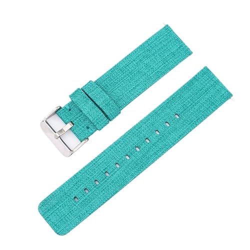 MUXUMAO Canvas Uhrenarmband Nylon Uhrenarmband Geflochtenes Armband 12/14/16/18/20 22mm Damen Uhrenarmband(Light green,12mm) von MUXUMAO