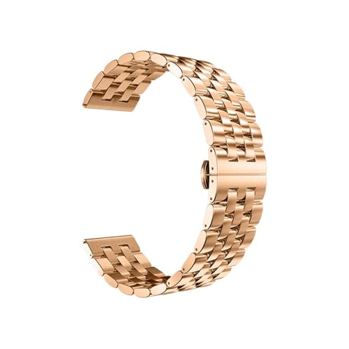 MUXUMAO Edelstahl-Armbanduhr Universal Metall Ersatz Uhrenarmband Schnellverschluss 16mm 18mm 20mm 22mm(Rose Gold_20mm) von MUXUMAO