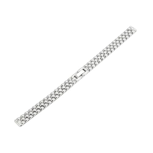 MUXUMAO Edelstahl Massiver Edelstahl Universal Kleine Größe Metall Uhrenarmband Uhrenarmband Damen 6mm 8mm 10mm 12mm 14mm 16mm(Silver,14mm) von MUXUMAO
