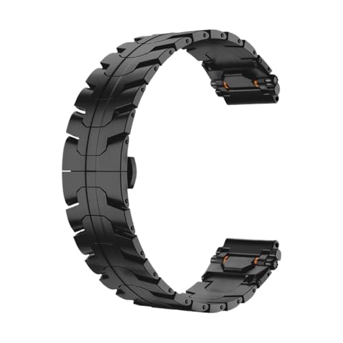 MUXUMAO Edelstahl-Uhrenarmband, Sportgeschäft, verstellbar, ersetzt universelles 20-mm-22-mm-Uhrenarmband(Black,20mm) von MUXUMAO