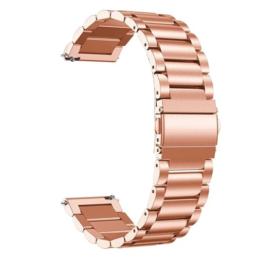 MUXUMAO Edelstahlarmband Uhrenarmband Ersatz Metallband Armband for 14mm 16mm 18mm 20mm 22mm(Rose Gold_22mm) von MUXUMAO