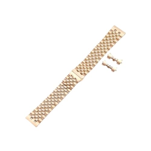 MUXUMAO Ersatz-Uhrenarmband aus massivem Edelstahl mit Schnellverschluss, 12–22 mm(Rose,18mm) von MUXUMAO