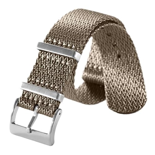 MUXUMAO Nylon Uhrenarmband Armband Stoff Canvas Armband Herren Sport Armband 18mm 20mm 22mm(Brown,20mm) von MUXUMAO