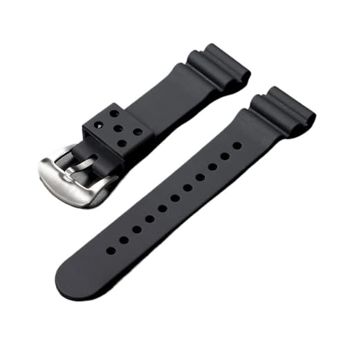 MUXUMAO Quick Release 20mm 22mm Silikon Armband Uhr Band Männer Frauen Sport Gummi Handgelenk Armband Zubehör Universal(Black_20mm) von MUXUMAO