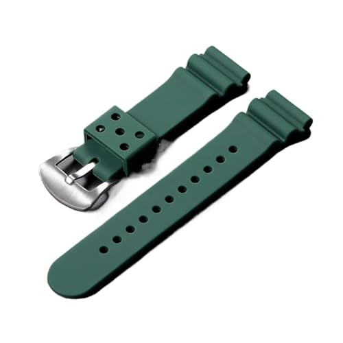 MUXUMAO Quick Release 20mm 22mm Silikon Armband Uhr Band Männer Frauen Sport Gummi Handgelenk Armband Zubehör Universal(Green_22mm) von MUXUMAO