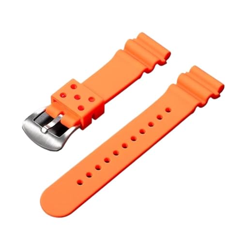 MUXUMAO Quick Release 20mm 22mm Silikon Armband Uhr Band Männer Frauen Sport Gummi Handgelenk Armband Zubehör Universal(Orange_20mm) von MUXUMAO