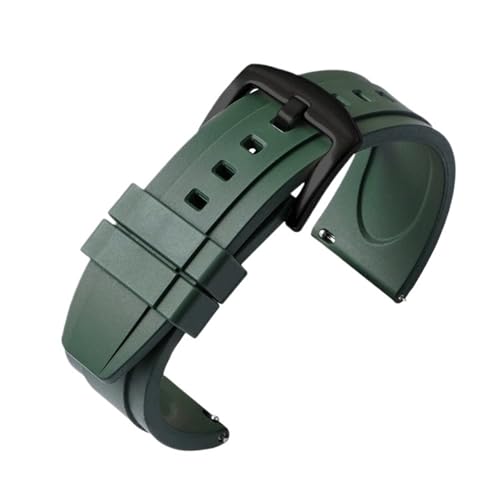 MUXUMAO Schnell demontierbares Universal-Gummiarmband 20 mm 22 mm Sport-Silikon-Uhrenarmband(Green 2,22mm) von MUXUMAO