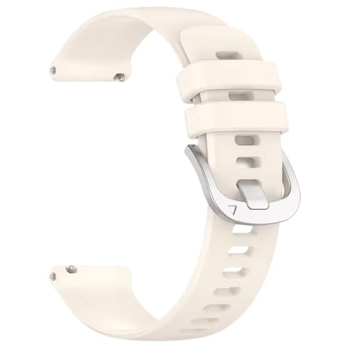 MUXUMAO Schnellverschluss 18mm 20mm 22mm Silikonarmband Uhrenarmband Allgemeines Gummiarmband(Off-white,22mm) von MUXUMAO