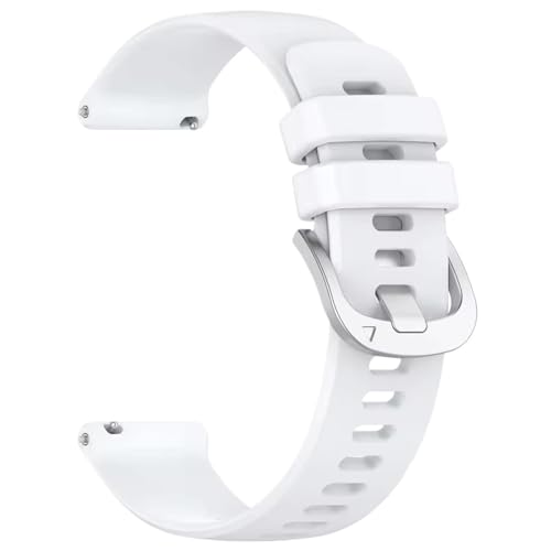 MUXUMAO Schnellverschluss 18mm 20mm 22mm Silikonarmband Uhrenarmband Allgemeines Gummiarmband(White,22mm) von MUXUMAO