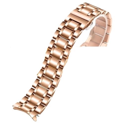 MUXUMAO Schnellverschluss-Armband aus Edelstahl for Armbanduhren, universelles Ersatzarmband aus Metall, 12–24 mm(Rose Gold_16mm) von MUXUMAO