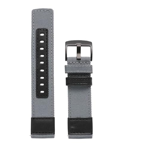 MUXUMAO Schnellverschluss-Nylon-Uhrenarmband 20 mm 22 mm Band Universal-Canvas-Armband for Männer und Frauen(Gray_20mm) von MUXUMAO