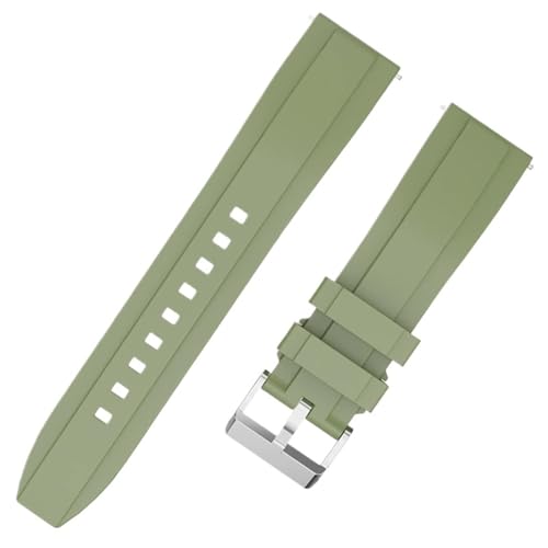 MUXUMAO Schnellverschluss-Silikonarmbänder Uhrenarmbänder 22mm Sportarmband(Light green) von MUXUMAO