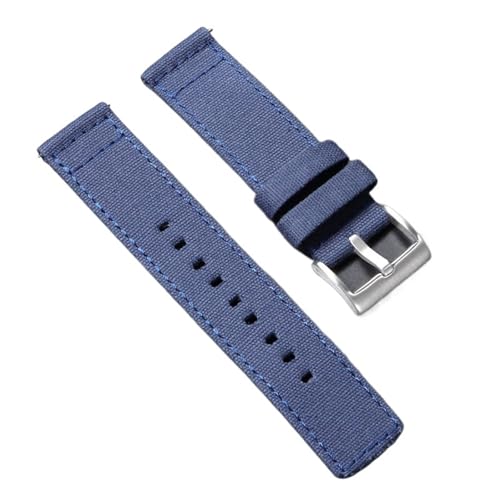 MUXUMAO Schnellverschluss-Uhrenarmband aus Nylon for Männer und Frauen, 20 mm 22 mm Universal-Uhrenarmband(Blue,20mm) von MUXUMAO
