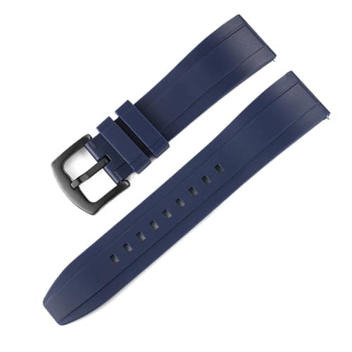MUXUMAO Schnellverschluss-Uhrenarmband aus Silikon 18/20/22/24/26 mm, universelles Uhrenarmband for Männer und Frauen, verstellbar(Blue,18mm) von MUXUMAO