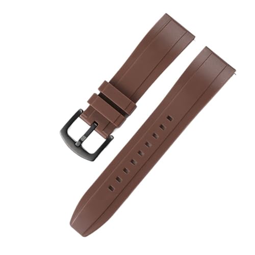 MUXUMAO Schnellverschluss-Uhrenarmband aus Silikon 18/20/22/24/26 mm, universelles Uhrenarmband for Männer und Frauen, verstellbar(Brown,24mm) von MUXUMAO