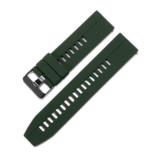 MUXUMAO Silikon-Uhrenarmbänder, 20 mm, weiche, bequeme Gummi-Uhrenarmbänder, kompatibel mit Uhrenarmbändern, Zubehör(Green) von MUXUMAO