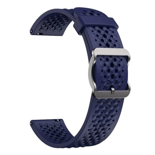 MUXUMAO Silikon-Uhrenarmband, 22 mm, weiches Gummi-Uhrenarmband for Herren, Ersatzarmband for Uhren, universelles Armband(Dark Blue_22mm) von MUXUMAO