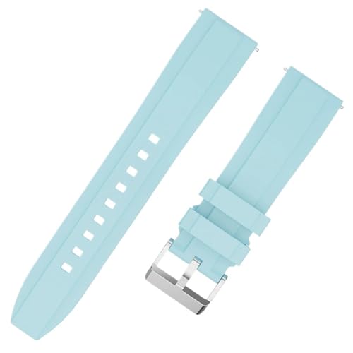 MUXUMAO Silikon-Uhrenarmband, Schnellverschluss, Gummiband, 22 mm, Ersatzarmband for Damen und Herren, Zubehör(Blue 3) von MUXUMAO