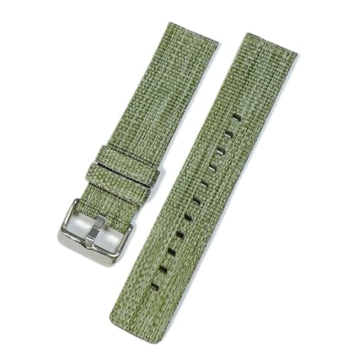 MUXUMAO Vielseitiges Nylon-Uhrenarmband for Damen und Herren, Schnellverschluss-Uhrenarmband aus Canvas 18/20/22 mm(Light green,18mm) von MUXUMAO