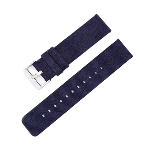 Nylon-Uhrenarmband, Damen 12 mm 14 mm 16 mm 18 mm 20 mm Universal-Uhrenarmband, Ersatz, geflochtenes Armband(Dark blue,14mm) von MUXUMAO
