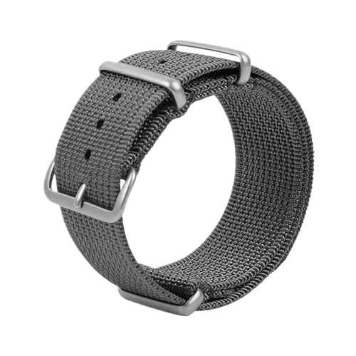 Nylon-Uhrenarmband 18 mm 20 mm 22 mm, Canvas-Ersatzarmband for Männer und Frauen(Gray,18mm) von MUXUMAO