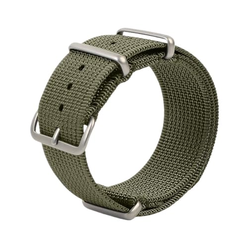 Nylon-Uhrenarmband 18 mm 20 mm 22 mm, Canvas-Ersatzarmband for Männer und Frauen(Green,22mm) von MUXUMAO