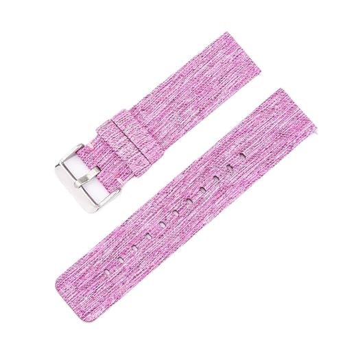Nylonband 12 mm 14 mm 16 mm 18 mm 20 mm, Schnellverschluss-Ersatzband aus Canvas for Damen(Pink,22mm) von MUXUMAO