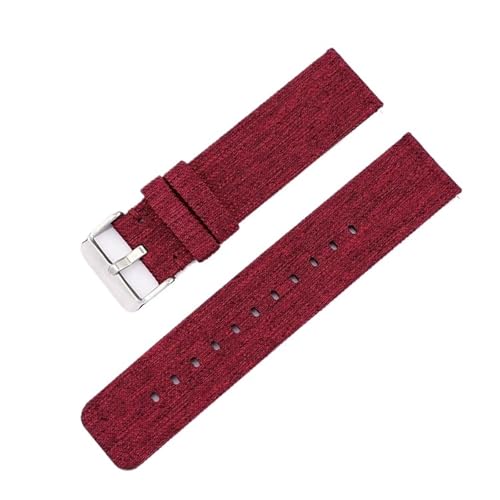 Nylonband 12 mm 14 mm 16 mm 18 mm 20 mm, Schnellverschluss-Ersatzband aus Canvas for Damen(Redv,14mm) von MUXUMAO