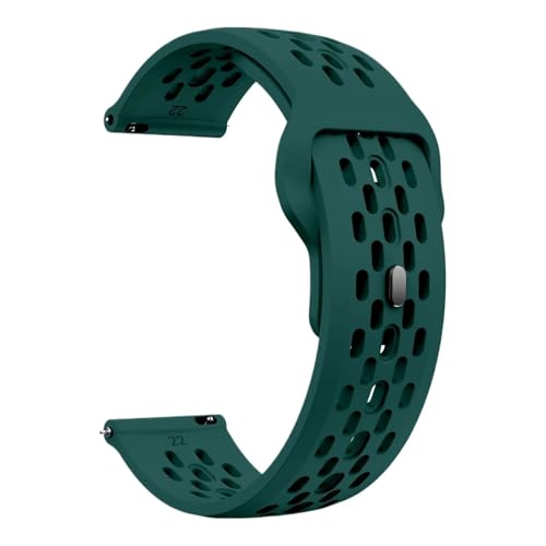 Schnell demontierbares Silikon-Uhrenarmband 18 mm 20 mm 22 mm Ersatz-Gummiarmband(Dark green,20mm) von MUXUMAO