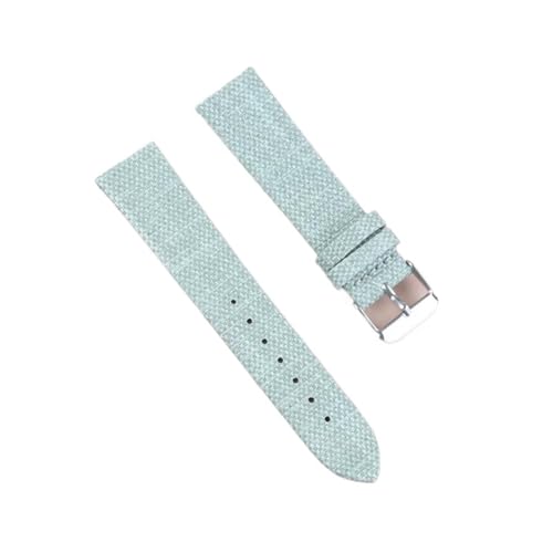 Schnellverschluss 18 mm 20 mm 22 mm 24 mm Geeignet for Herren und Damen Ultradünnes Denim-Uhrenarmband Zubehör Nylon Canvas Weich(Light green,18mm) von MUXUMAO