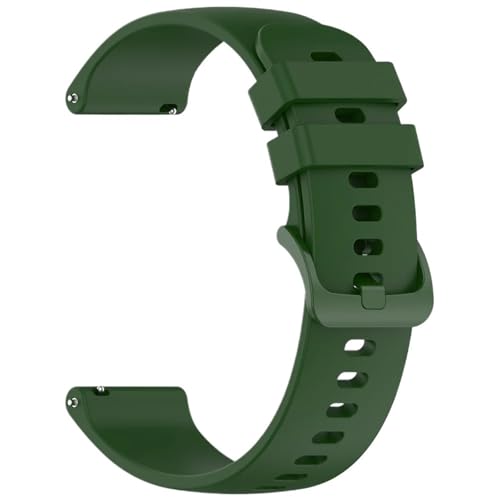 Schnellverschluss 20 mm 22 mm Armband Weiches Silikon und langlebiges einfarbiges Uhrenarmband(Dark green,22mm) von MUXUMAO