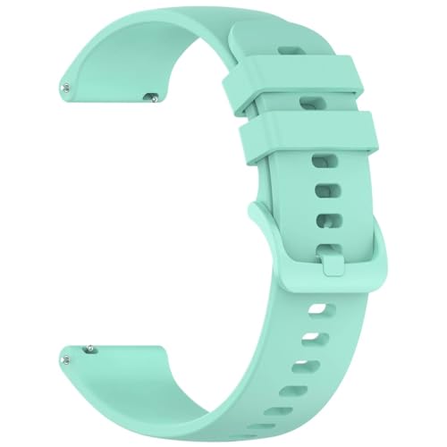 Schnellverschluss 20 mm 22 mm Armband Weiches Silikon und langlebiges einfarbiges Uhrenarmband(Light green,22mm) von MUXUMAO