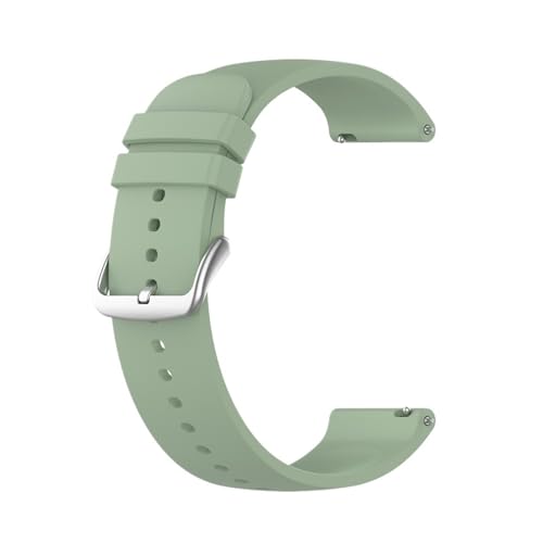 Schnellverschluss-Uhrenarmband aus Silikon, 20 mm, 22 mm, universelles Gummiband(Light green,20mm) von MUXUMAO