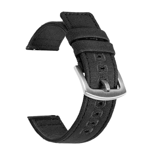 Sport-Nylon-Uhrenarmband for Damen und Herren, 18 mm, 20 mm, 22 mm, Armee-Sportarmband, Stoff-Nylon-Uhrenarmband(Green,18mm) von MUXUMAO