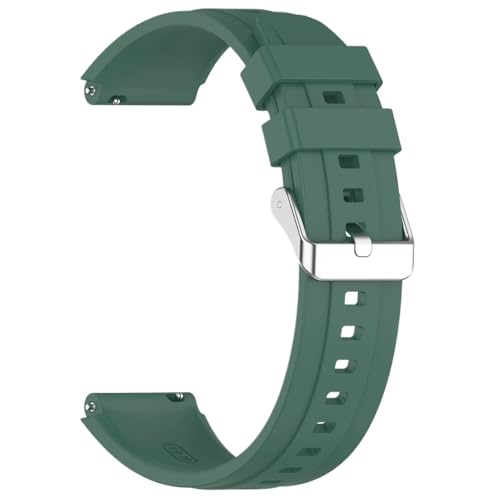 Universal-Ersatz-Uhrenarmband, 18 mm, 22 mm, Silikonarmband, weiches Armband(Dark green,22mm) von MUXUMAO