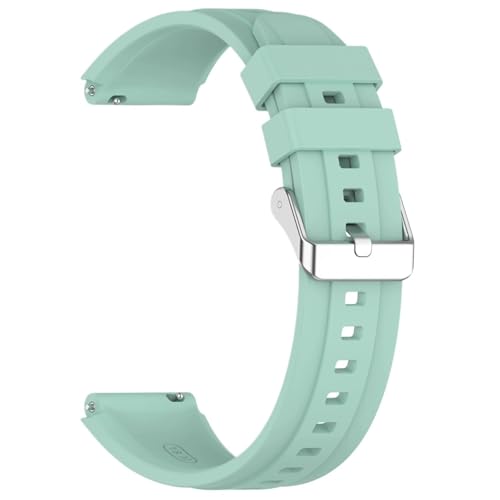 Universal-Ersatz-Uhrenarmband, 18 mm, 22 mm, Silikonarmband, weiches Armband(Light green,22mm) von MUXUMAO