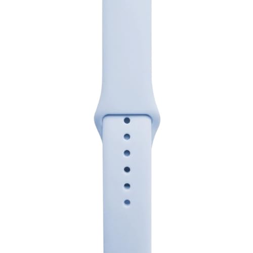 Universal-Silikon-Uhrenarmband, 18 mm, 20 mm, 22 mm, 24 mm, Schnellverschluss, Armbanduhrenband, Damen- und Herren-Sportuhrenarmband(Light blue,18mm) von MUXUMAO