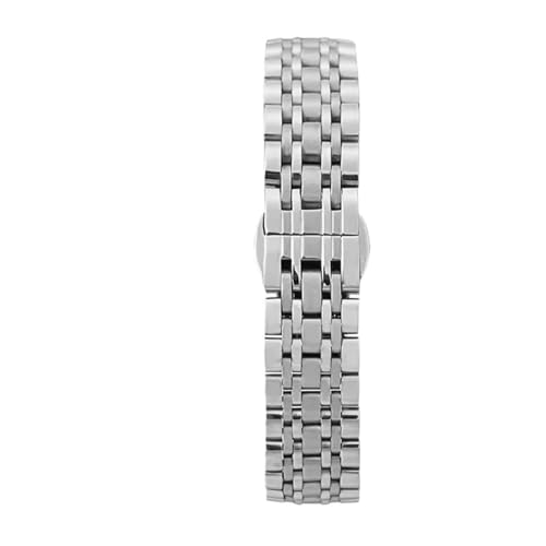 Universal-Uhrenarmband aus Edelstahl for Damen, Schnellverschluss, Ersatz, Faltschließe, Band 12 mm, 14 mm, 16 mm, 18 mm(Silver,14mm) von MUXUMAO