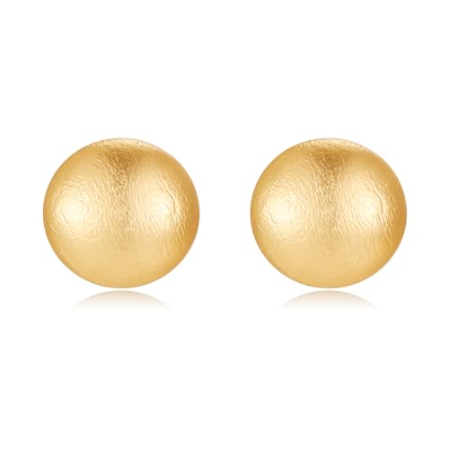 MUYAN Gold Chunky Ohrringe für Frauen Rotundität Plissee Texturierte Vintage Minimalistische Einfache Trend Goldene Ohrringe Damen Statement Vergoldete Modeschmuck Geschenk von MUYAN