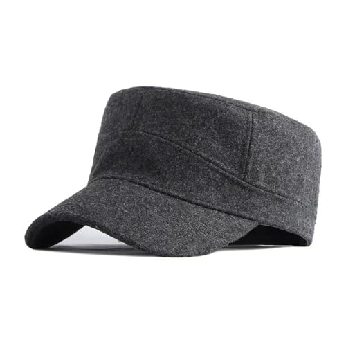 MUYAN Winterkappe Warme Wolle Militärmütze Damen/Herren Winter Army Kappe Cadet Hat Baseballcap (Grau) von MUYAN