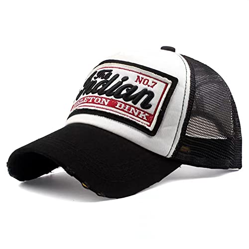 Unisex Baseball Cap Mode Sommer Kappe Mesh Hüte Outdoor Trucker Cap Distressed Snapback Retro Mütze (A- Schwarz) von MUYAN