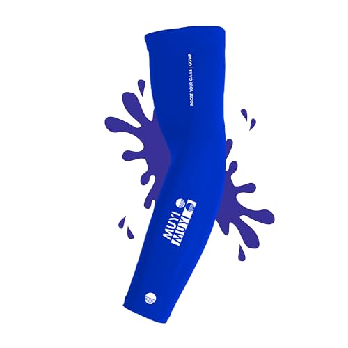 MUYI ® Gaming Sleeve - Arm Sleeves/Stulpen - Herren/Damen - Für Handball, Volleyball, Basketball, Rennrad - Sport Ärmel - Esport Zubehör - Compression Armlinge - Blau/L von MUYI