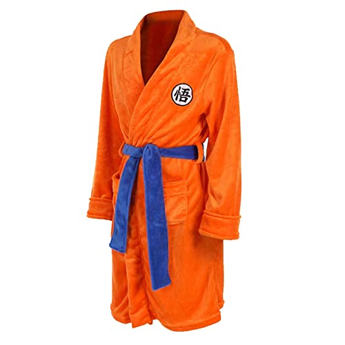 MUOUEAOU Roben Nachthemd Sun Goku Flanell Bademantel (orange,XL) von MUOUEAOU
