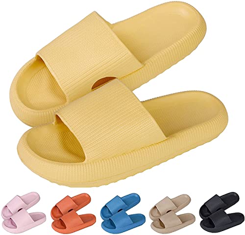 MUYOGRT Badeschlappen Damen Herren Rutschfeste Schlappen Badeschuhe Home Slippers Unisex Plattform Pantoffeln Badezimmer Pool Sandalen Superweiche Massage Hausschuhe für Indoor Outdoor von MUYOGRT