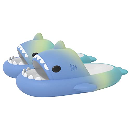 MUYOGRT Cloud Shark Slides, Shark Slippers Hai Schuhe Hausschuhe Damen Herren Sommer Cozy Slides Hai Lustig Indoor Outdoor Badelatchen Badeschuhe von MUYOGRT