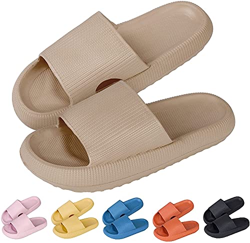 MUYOGRT Badeschlappen Damen Herren Rutschfeste Schlappen Badeschuhe Home Slippers Unisex Plattform Pantoffeln Badezimmer Pool Sandalen Superweiche Massage Hausschuhe für Indoor Outdoor von MUYOGRT