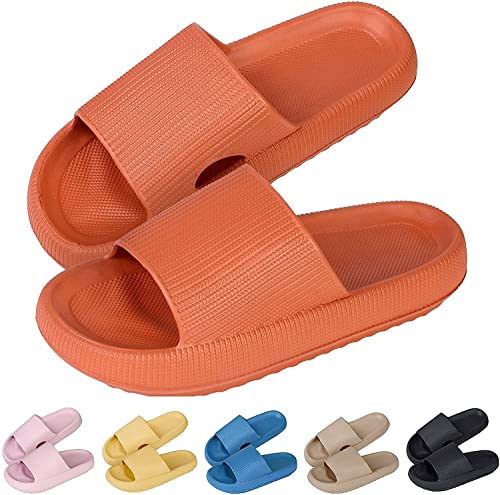 MUYOGRT Badeschlappen Damen Herren Rutschfeste Schlappen Badeschuhe Home Slippers Unisex Plattform Pantoffeln Badezimmer Pool Sandalen Superweiche Massage Hausschuhe für Indoor Outdoor von MUYOGRT