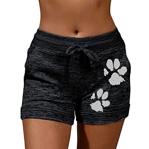 MUYOGRT Damen Shorts Sommer Sporthose Kurz Fitnessleggings High Waist Sport Yoga Hose Fitness Joggen und Training Sporthose für Damen Gym Running Beiläufige Elastisch(Schwarz，S) von MUYOGRT